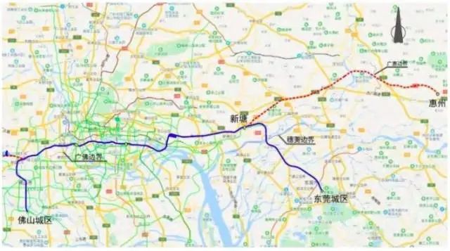 廣州地鐵28號線及其支線走向圖。